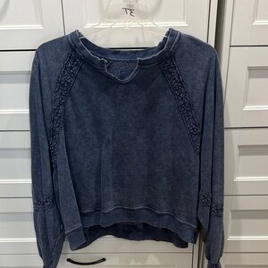 Aerie Blue Crew Neck Sweater